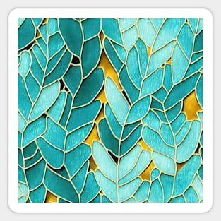 Leaf pattern like stained glass Sticker